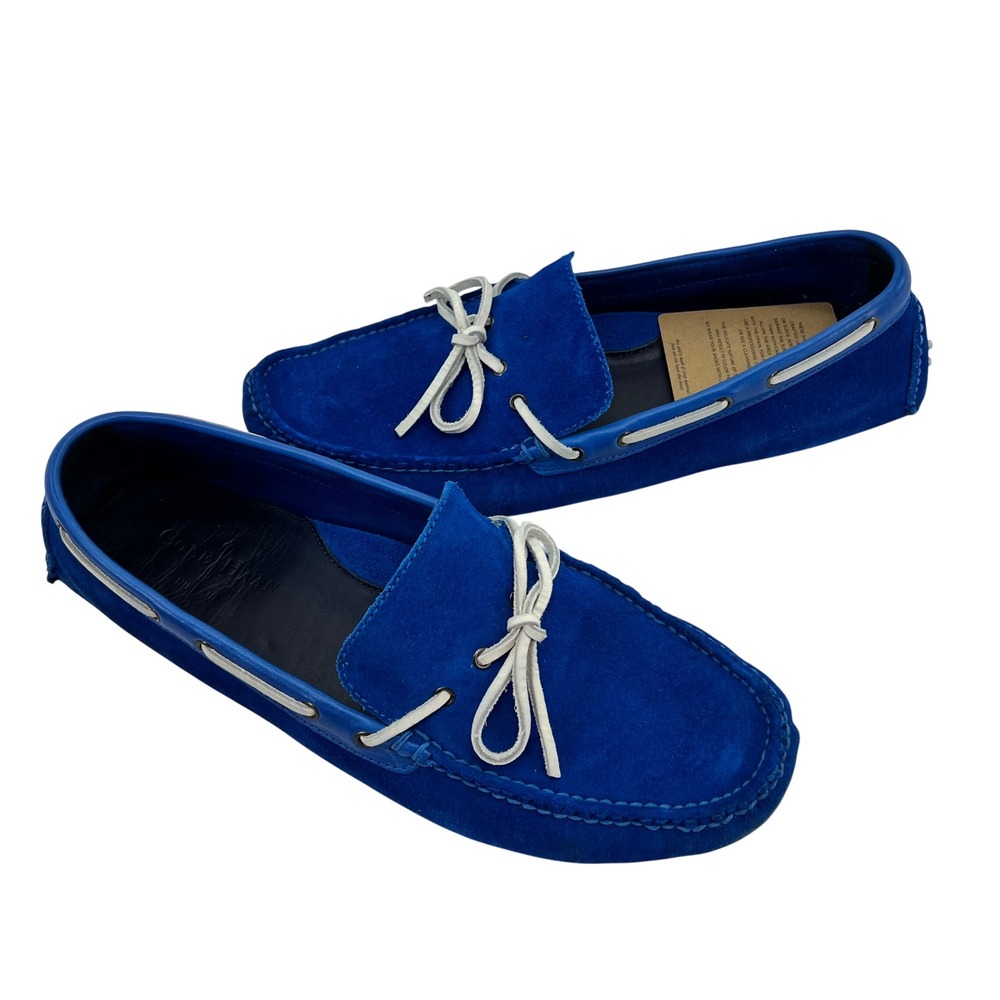 Cole Haan Air Grant Mens 12 Blue Suede Nike Air Driving Loafers C11283